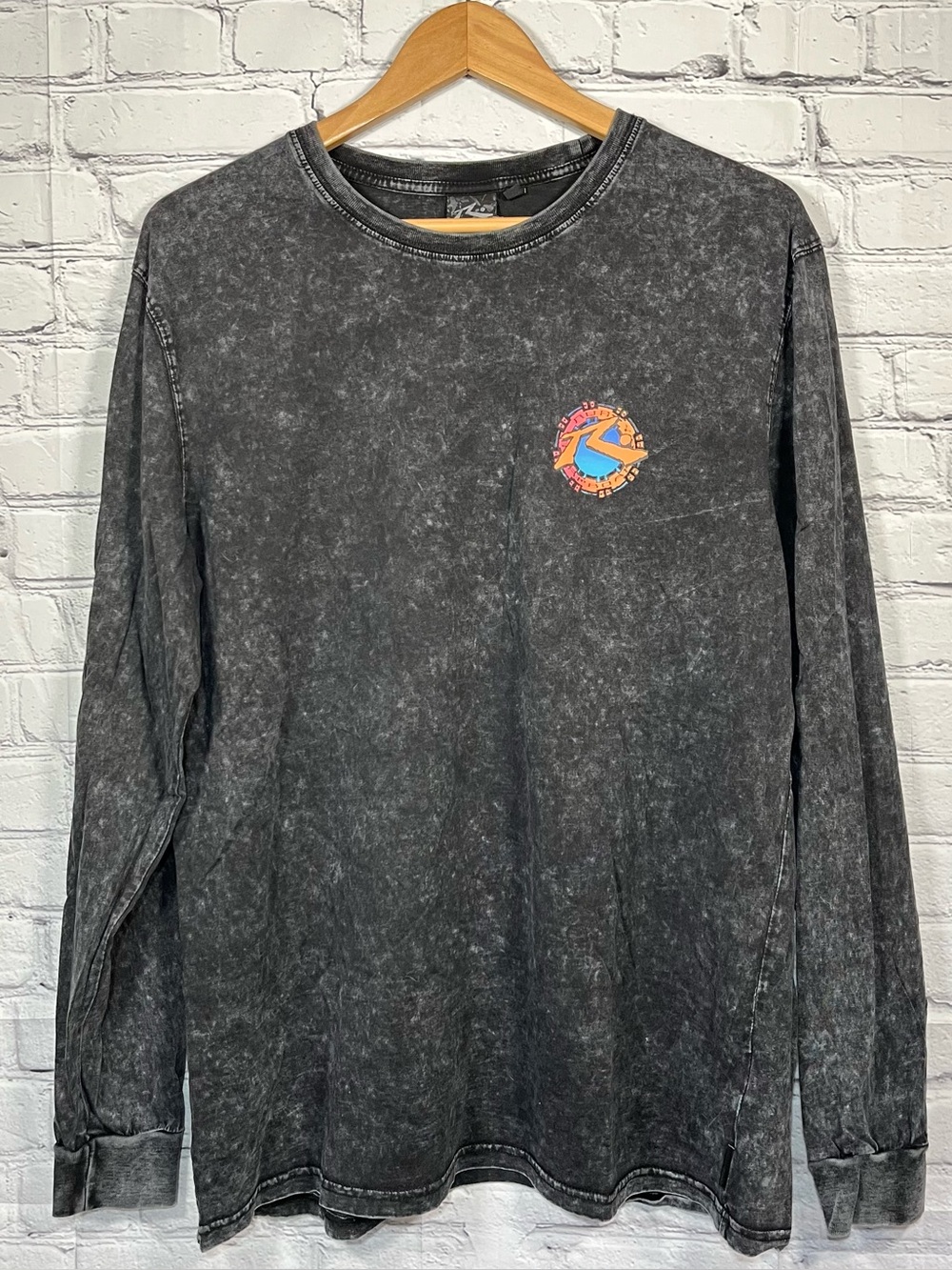 Vintage Rusty Surfboard Shirt Mens Size XL Black Retro Surf Beach Y2K